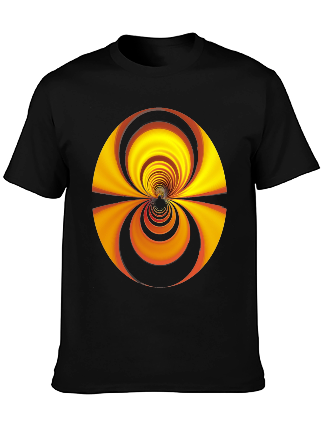Retro Swirl Graphic Tee - Mens Black T-Shirt