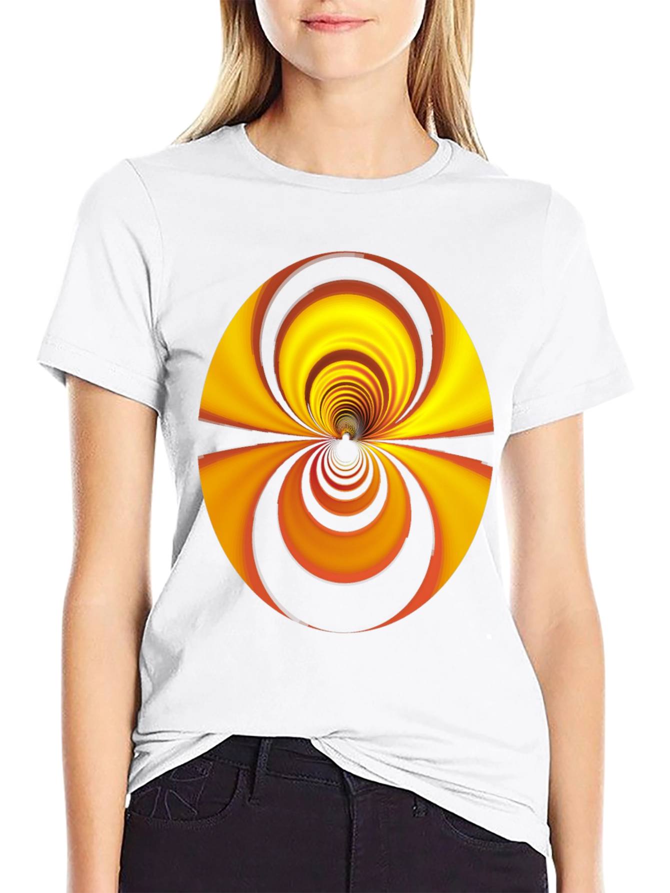 Retro Swirl Graphic Tee - Mens Black T-Shirt