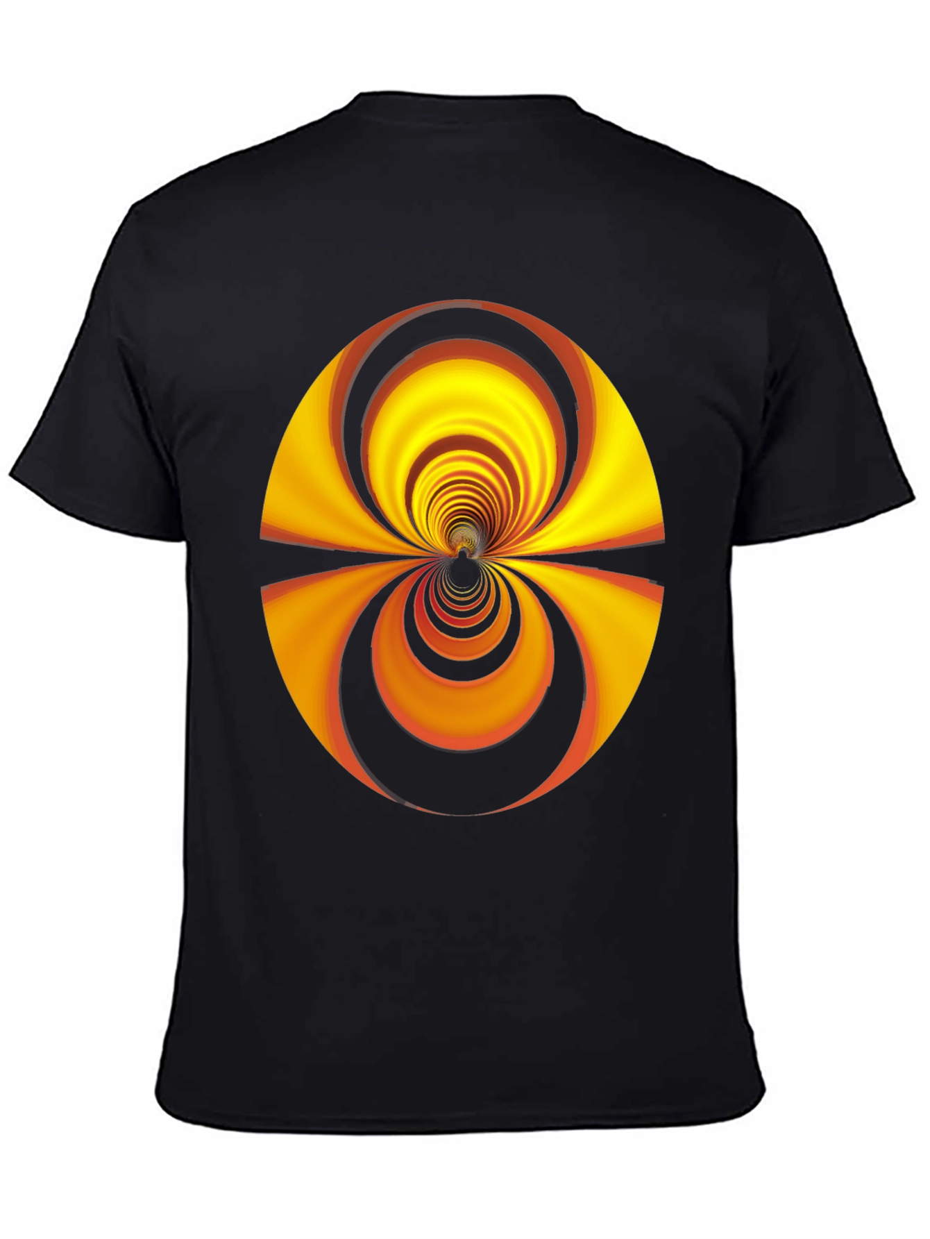 Retro Swirl Graphic Tee - Mens Black T-Shirt