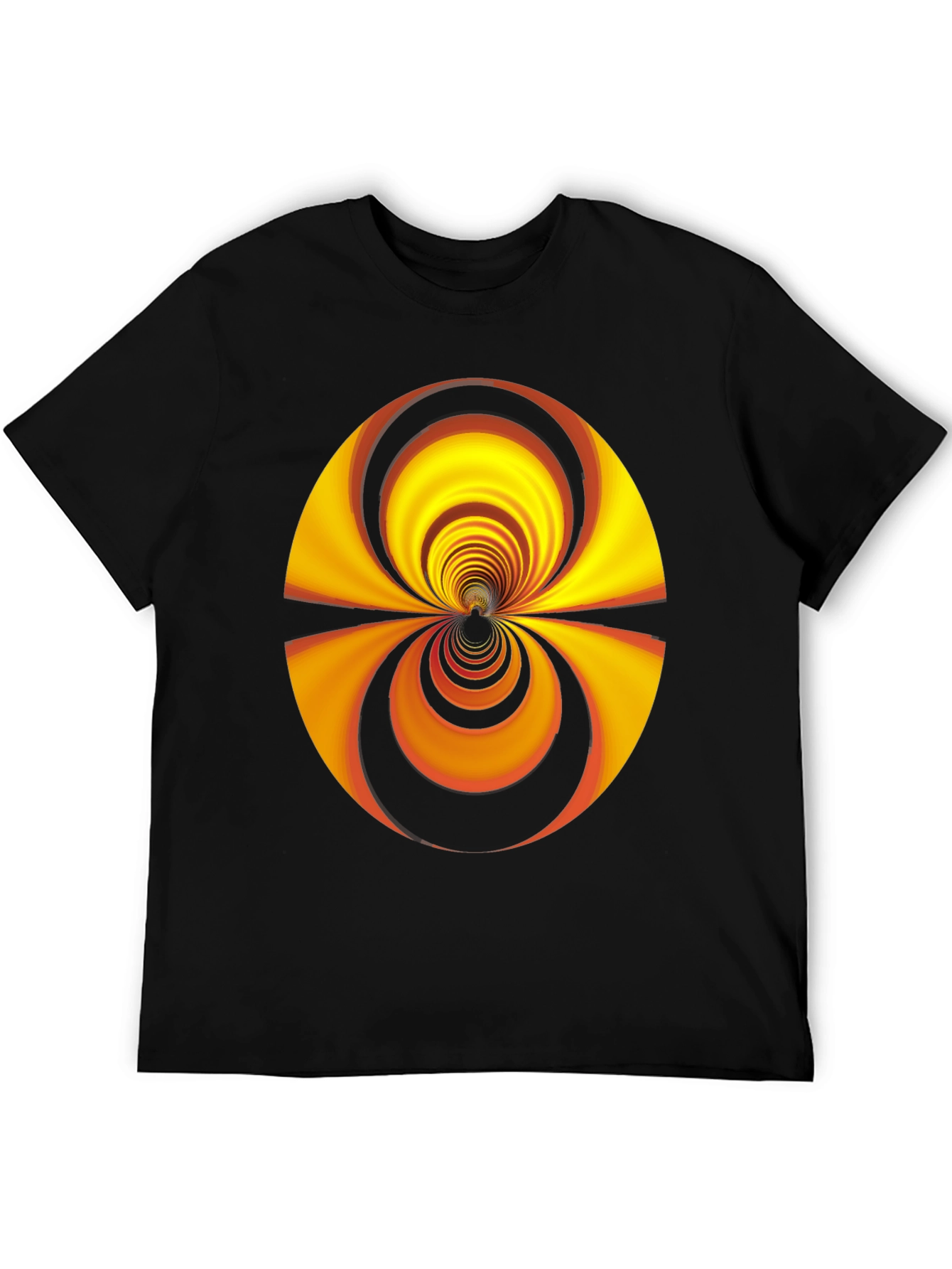 Retro Swirl Graphic Tee - Mens Black T-Shirt