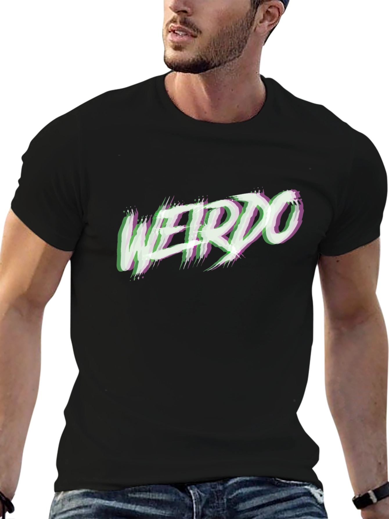 Weirdo Graphic Print Black T-Shirt