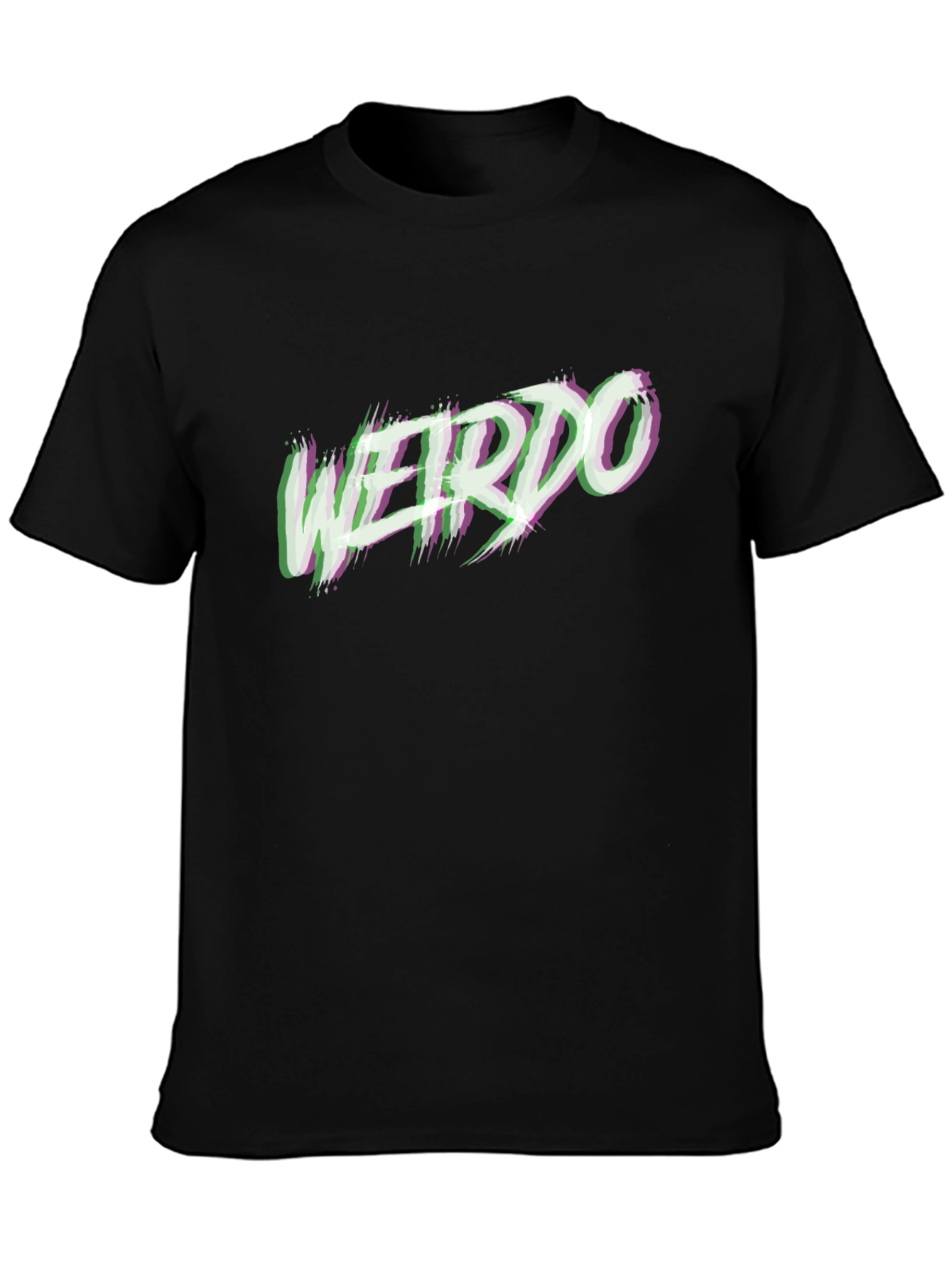 Weirdo Graphic Print Black T-Shirt