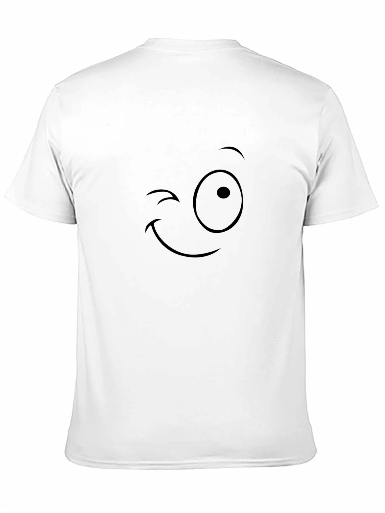 Winking Face Graphic T-Shirt - Black