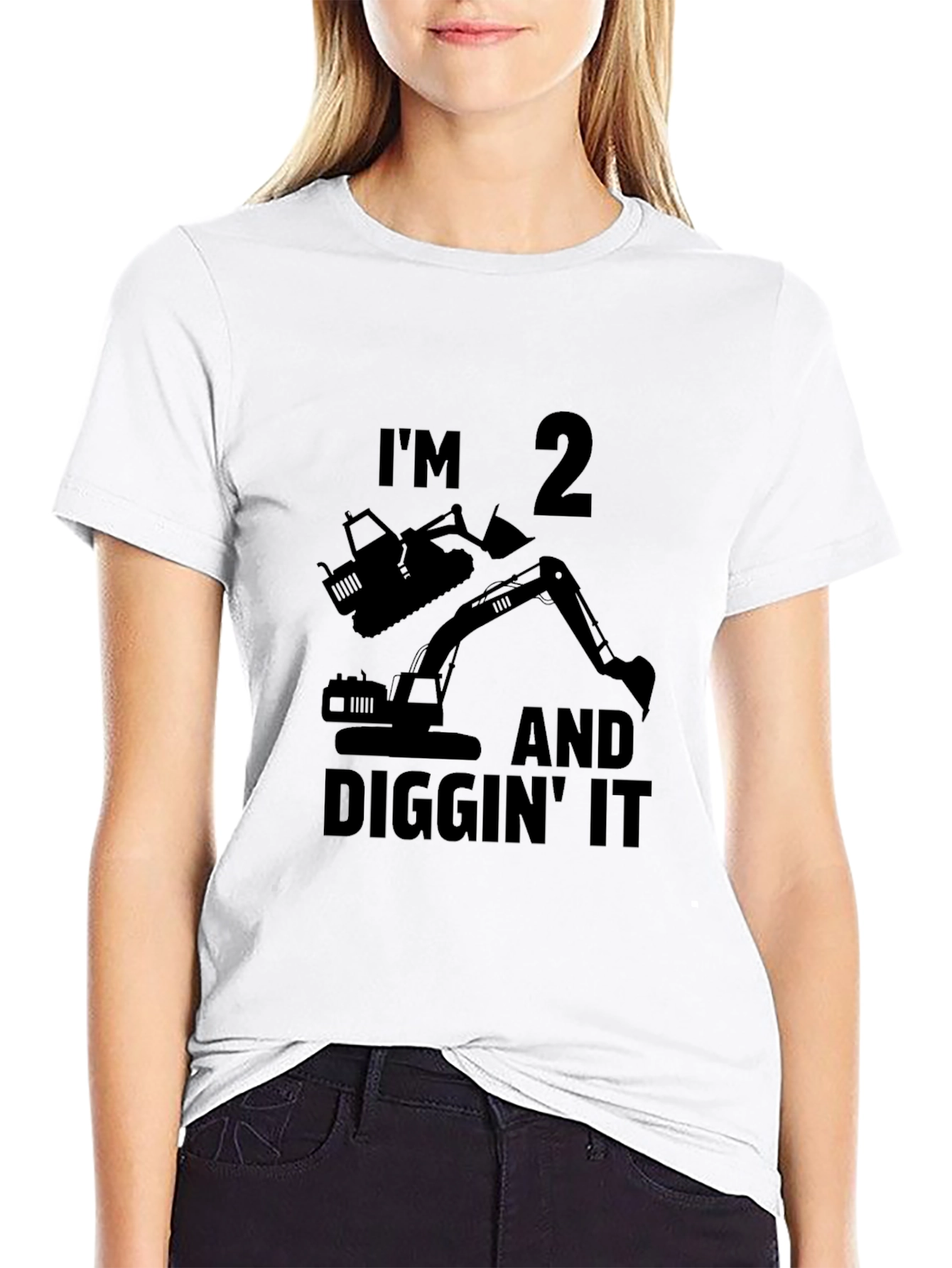 Im 2 and Diggin It Black T-Shirt