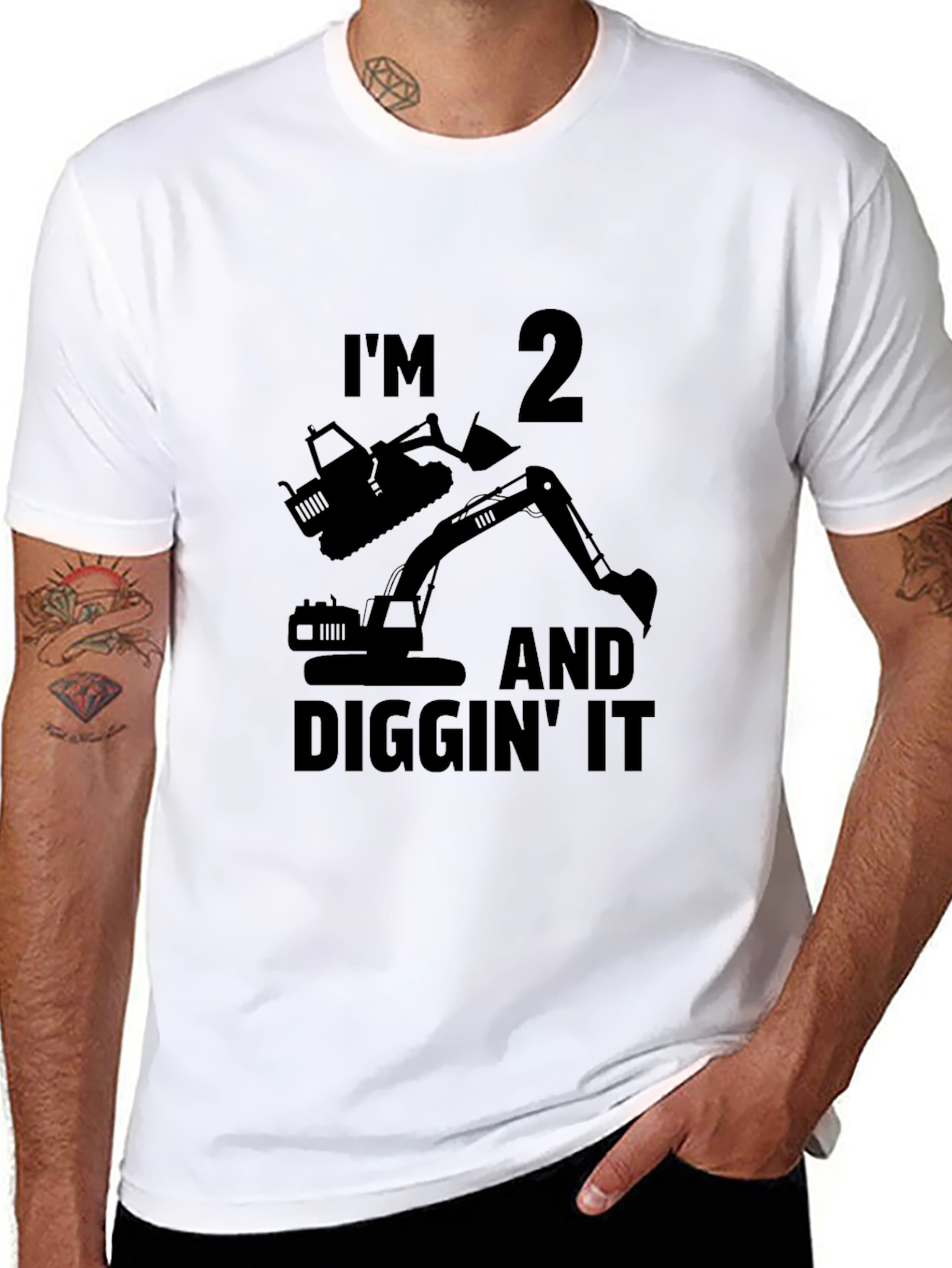 Im 2 and Diggin It Black T-Shirt