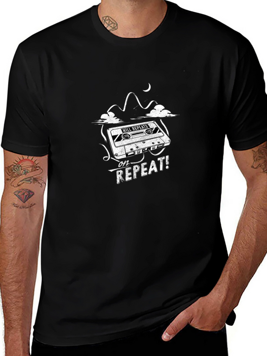 Hill Repeats Cassette Graphic Tee - Black