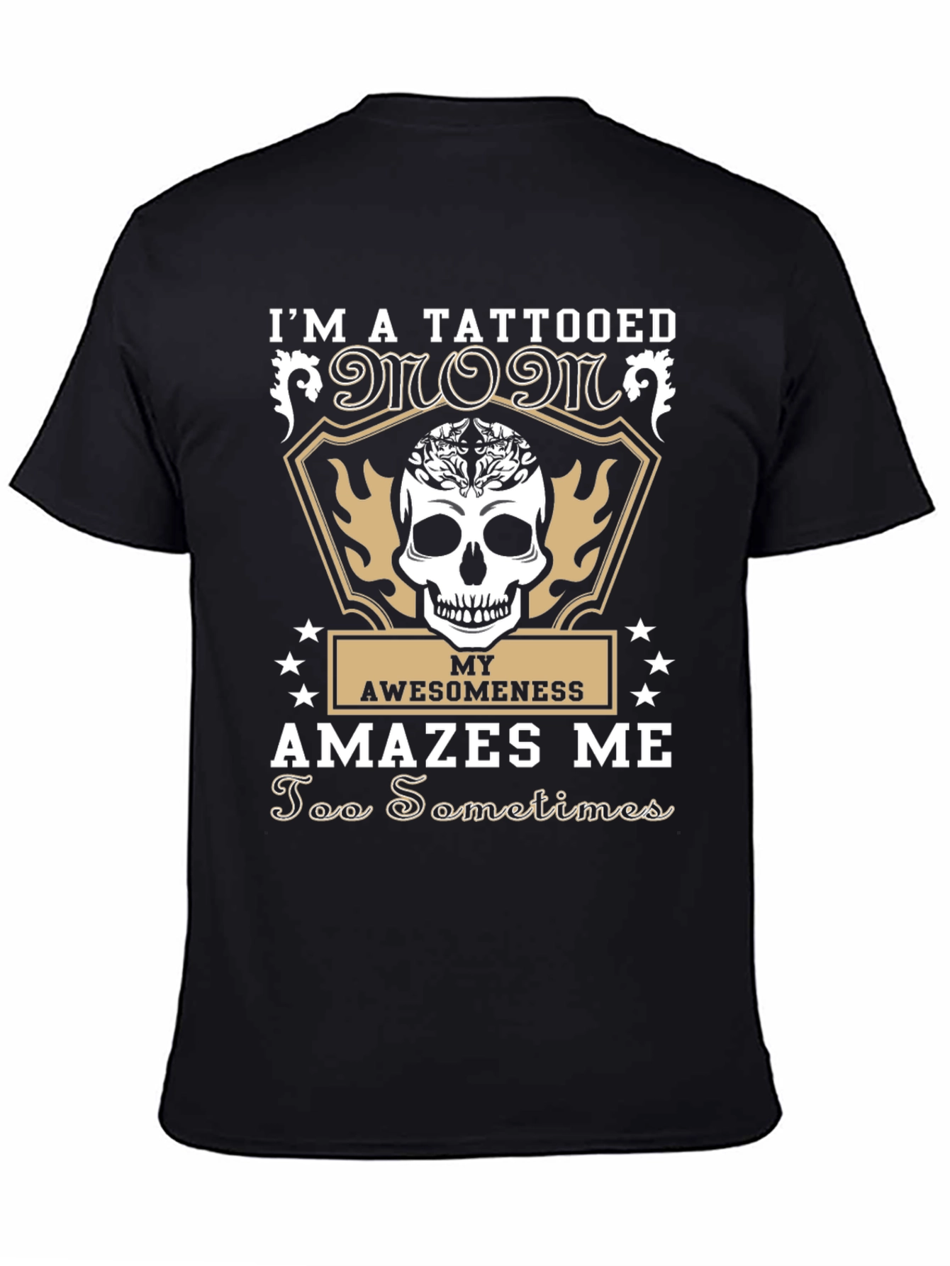 Tattooed Mom Graphic Tee - Skull & Awesomeness Design