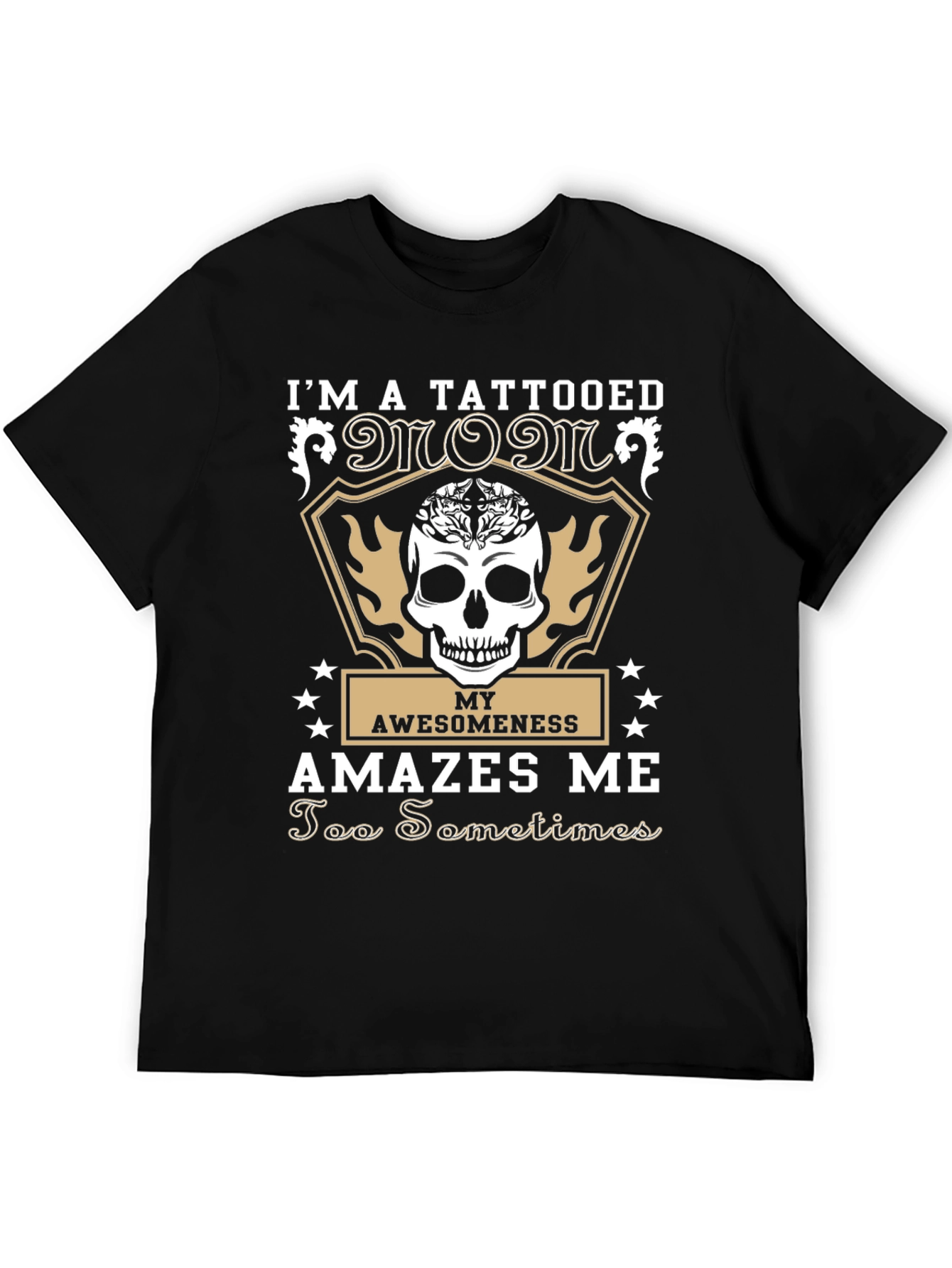 Tattooed Mom Graphic Tee - Skull & Awesomeness Design
