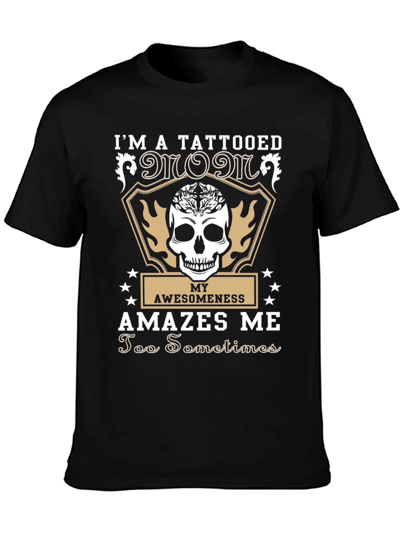 Tattooed Mom Graphic Tee - Skull & Awesomeness Design