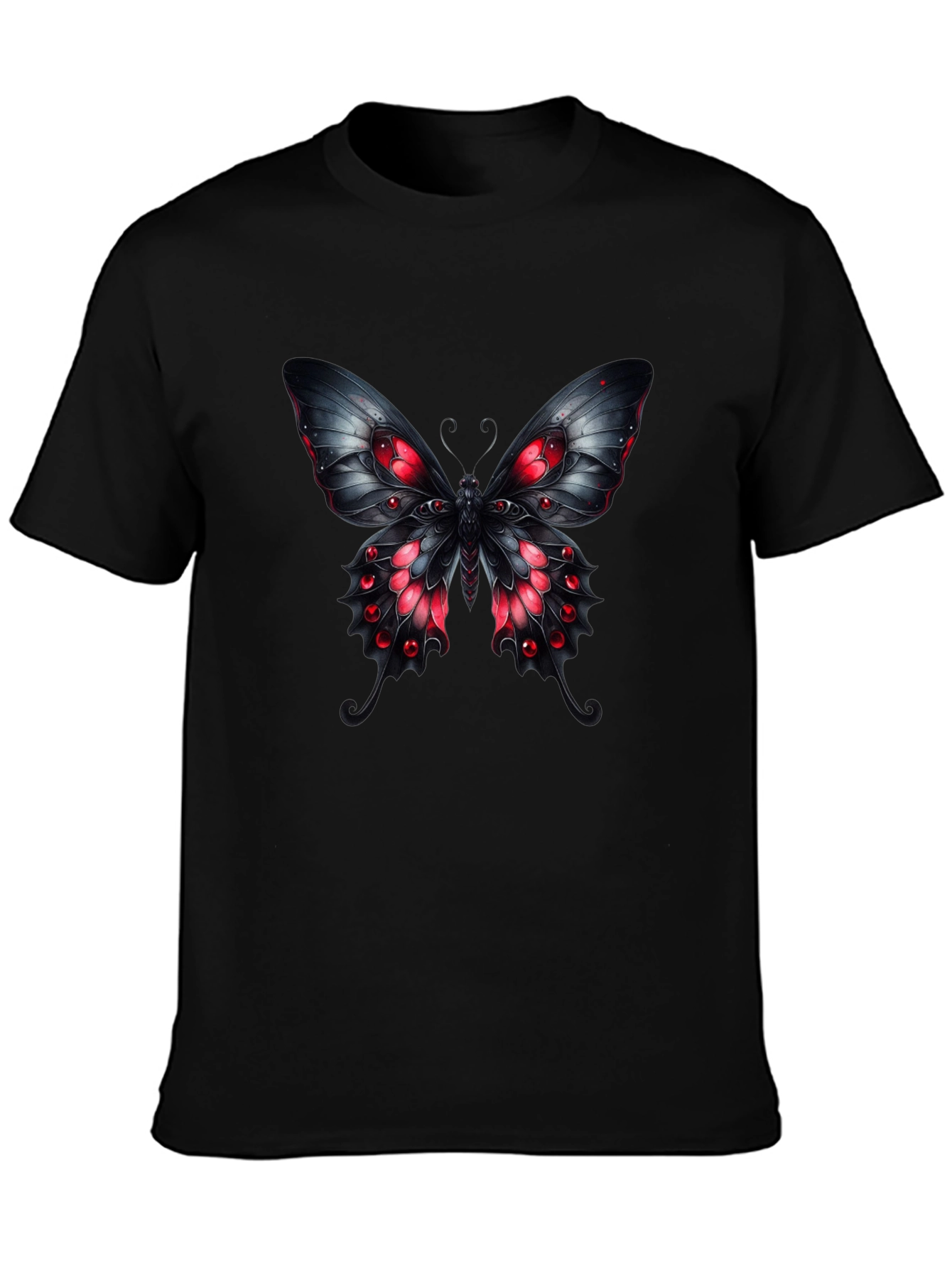 Gothic Butterfly Graphic T-Shirt - Dark & Edgy Tee