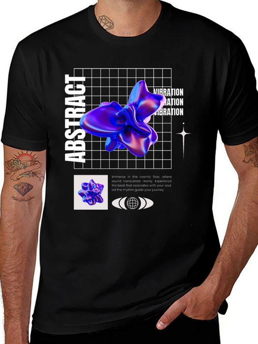 Abstract Vibration Graphic Tee - Modern Design