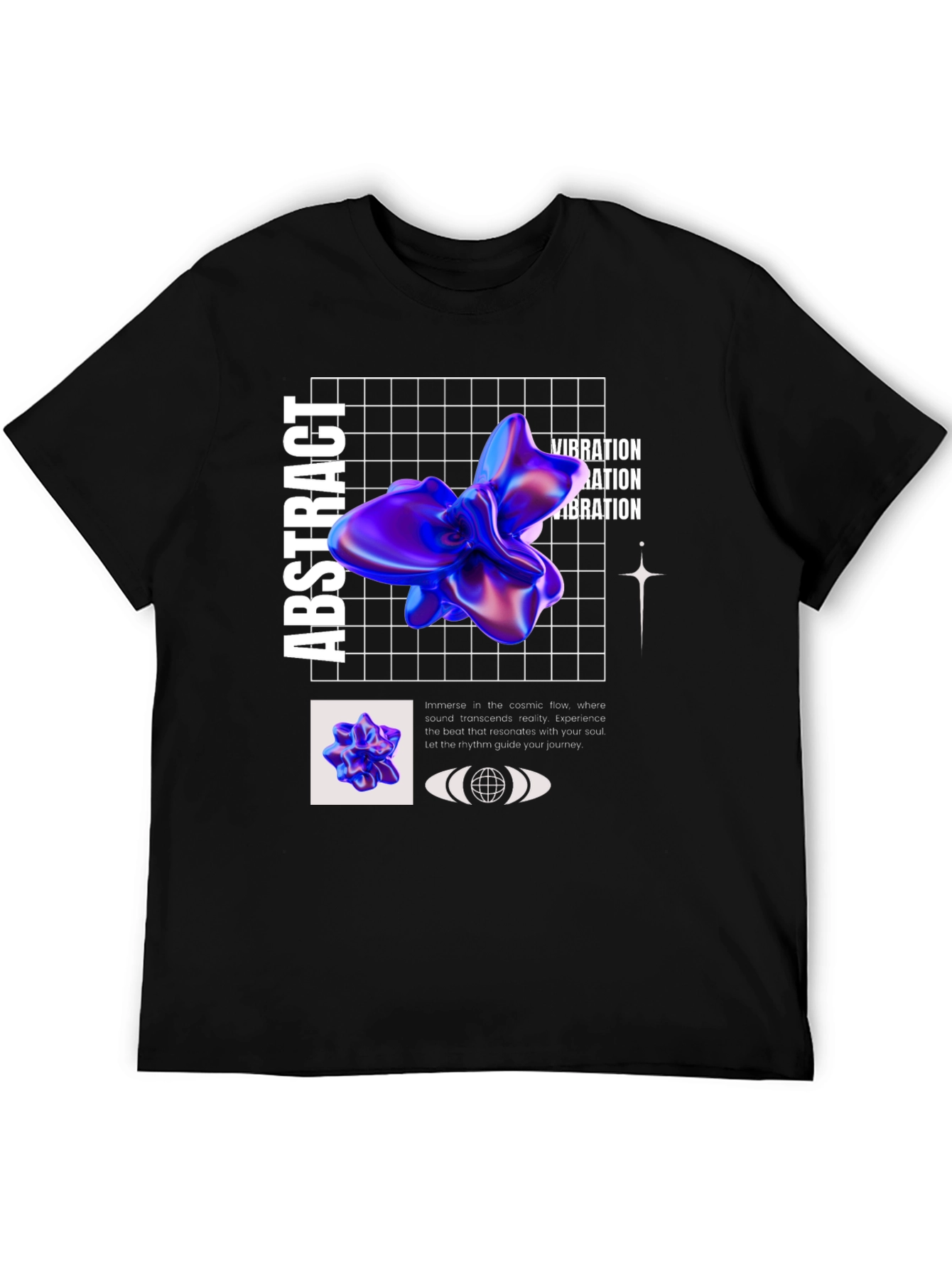 Abstract Vibration Graphic Tee - Modern Design
