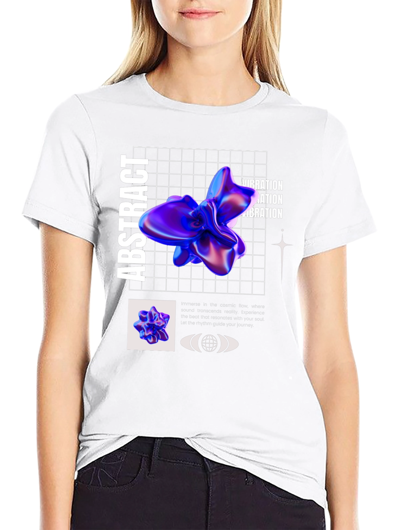 Abstract Vibration Graphic Tee - Modern Design