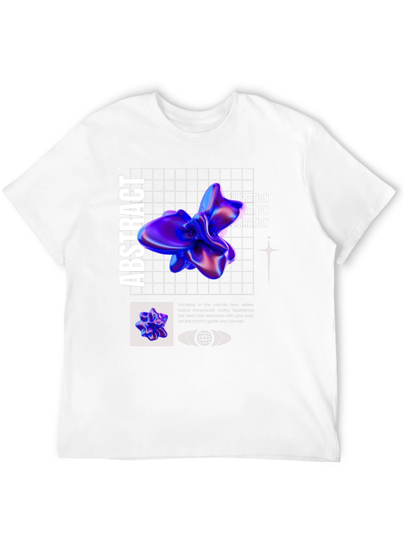 Abstract Vibration Graphic Tee - Modern Design