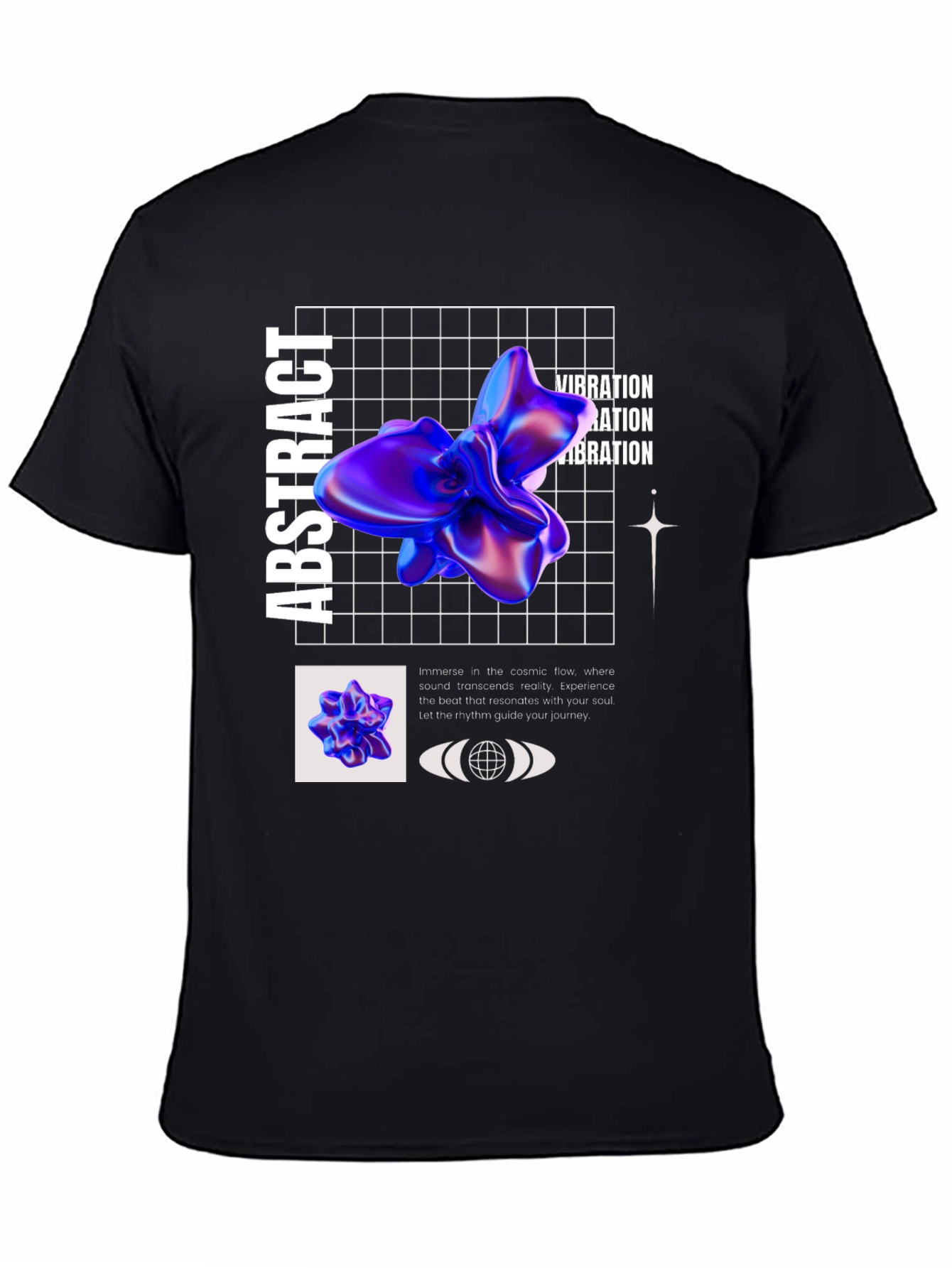 Abstract Vibration Graphic Tee - Modern Design