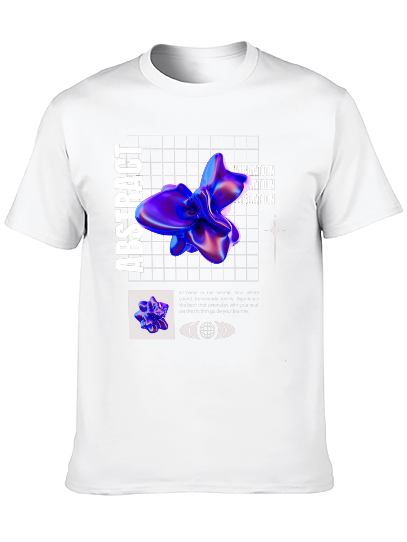 Abstract Vibration Graphic Tee - Modern Design