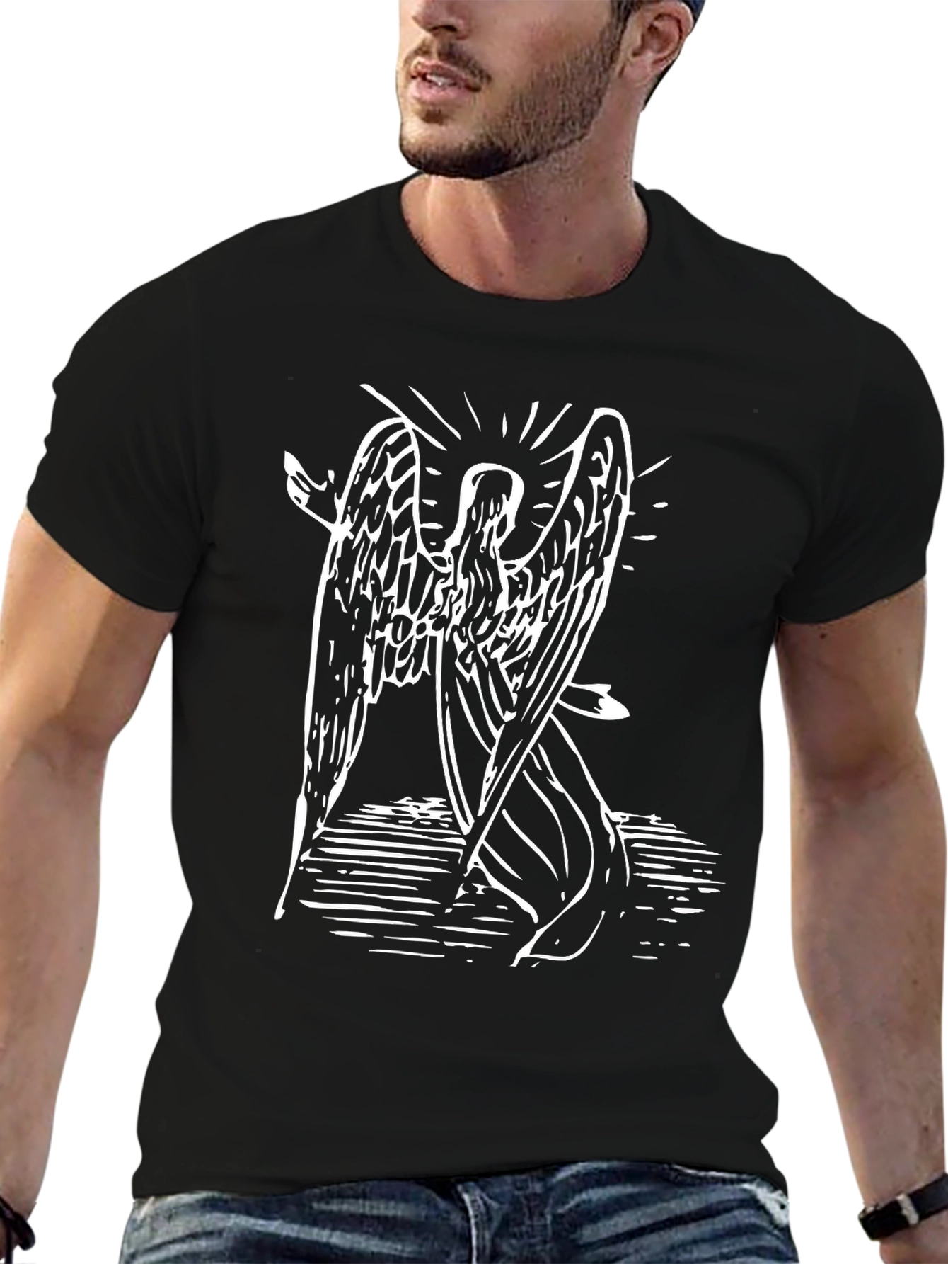 Angel Graphic Black T-Shirt