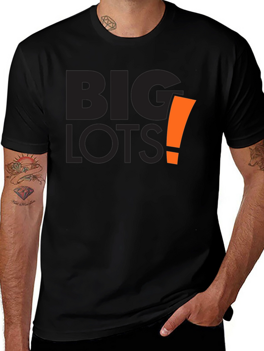 Big Lots Graphic Tee - Black Cotton Casual Shirt