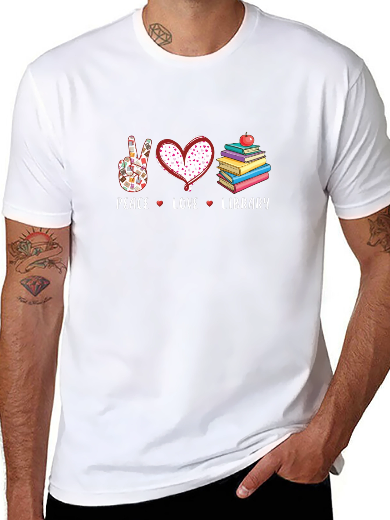 Peace Love Library T-Shirt