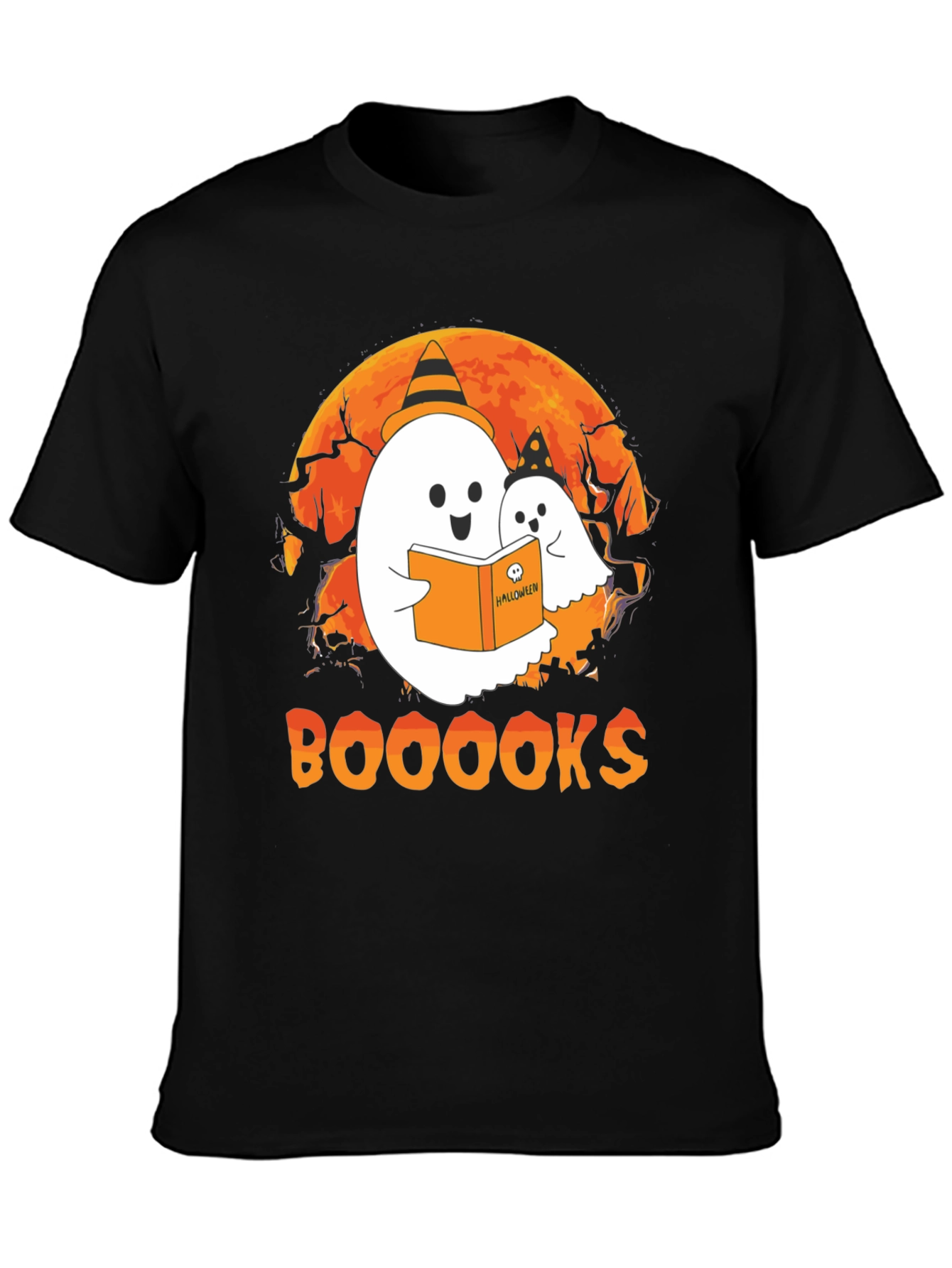 Booooks Halloween Ghost T-Shirt