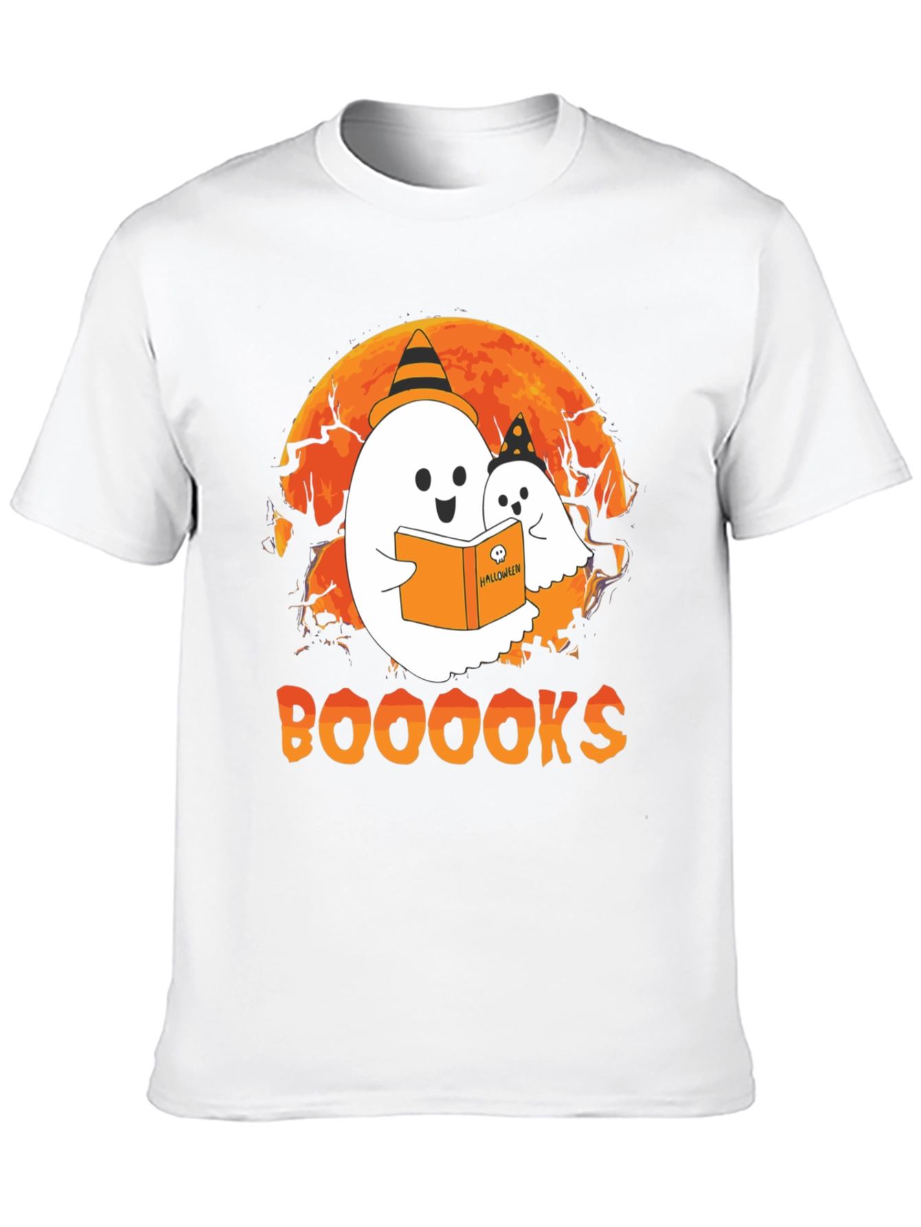Booooks Halloween Ghost T-Shirt