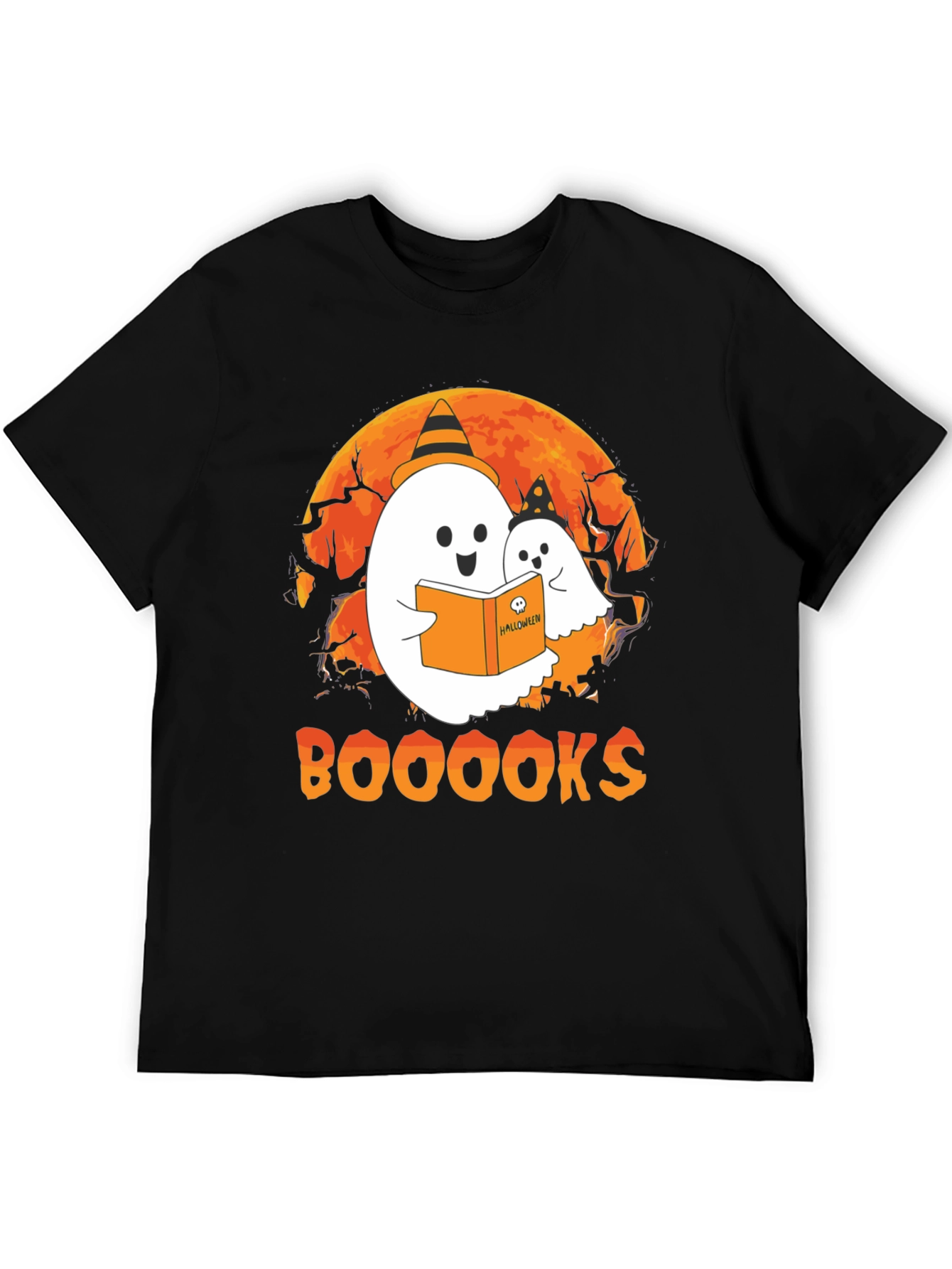 Booooks Halloween Ghost T-Shirt