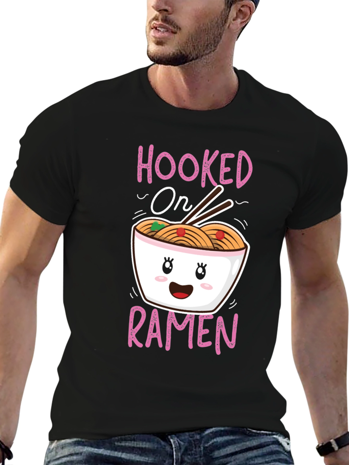 Hooked on Ramen Graphic T-Shirt - Cute Kawaii Style