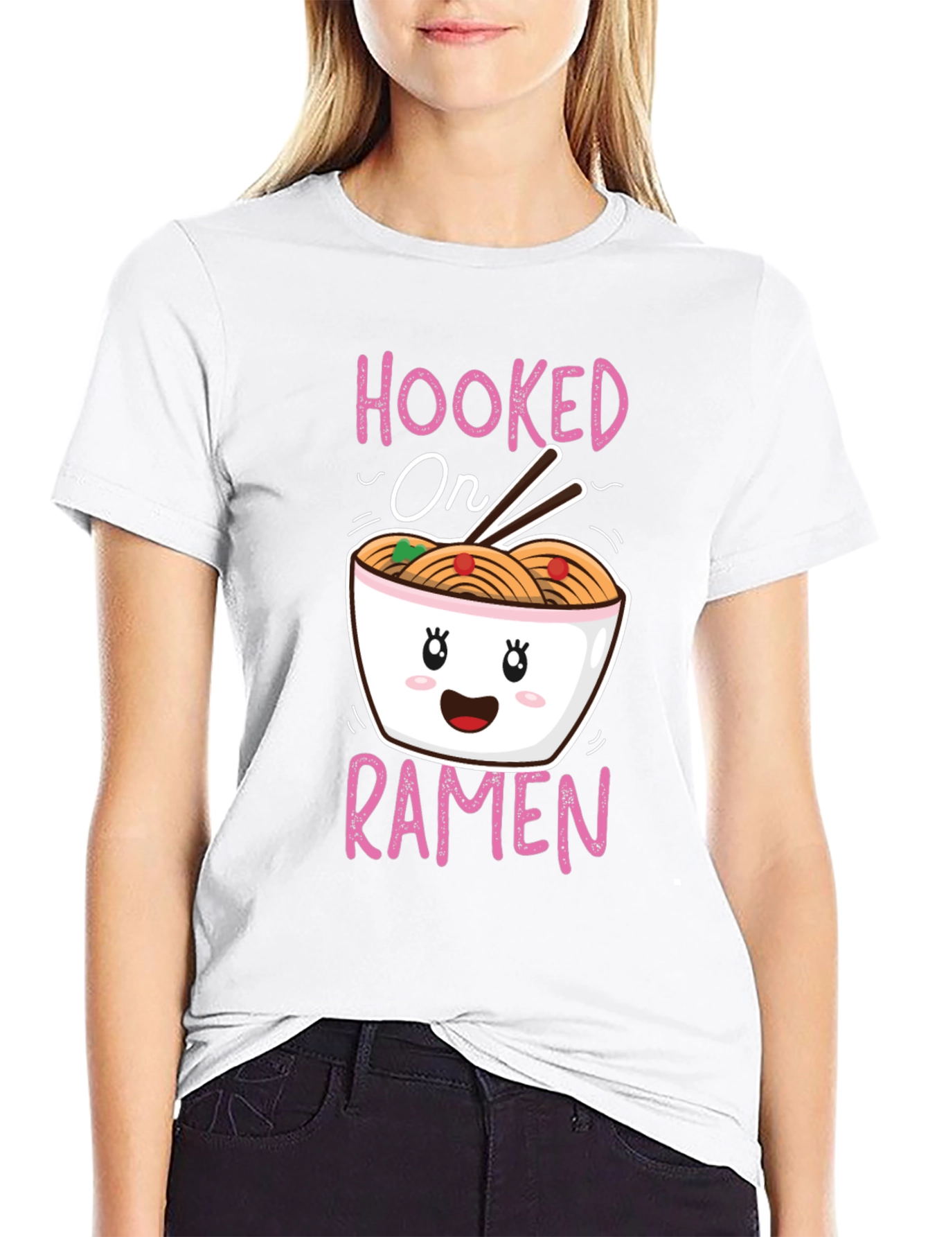 Hooked on Ramen Graphic T-Shirt - Cute Kawaii Style