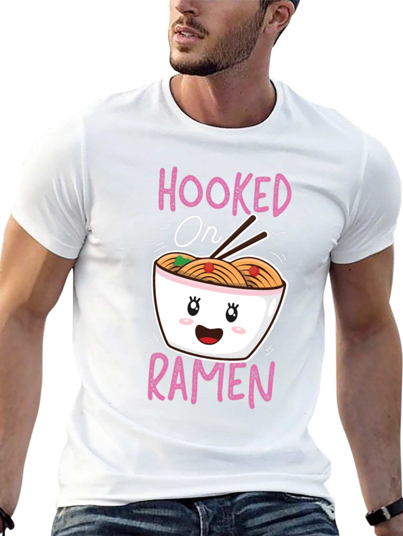 Hooked on Ramen Graphic T-Shirt - Cute Kawaii Style