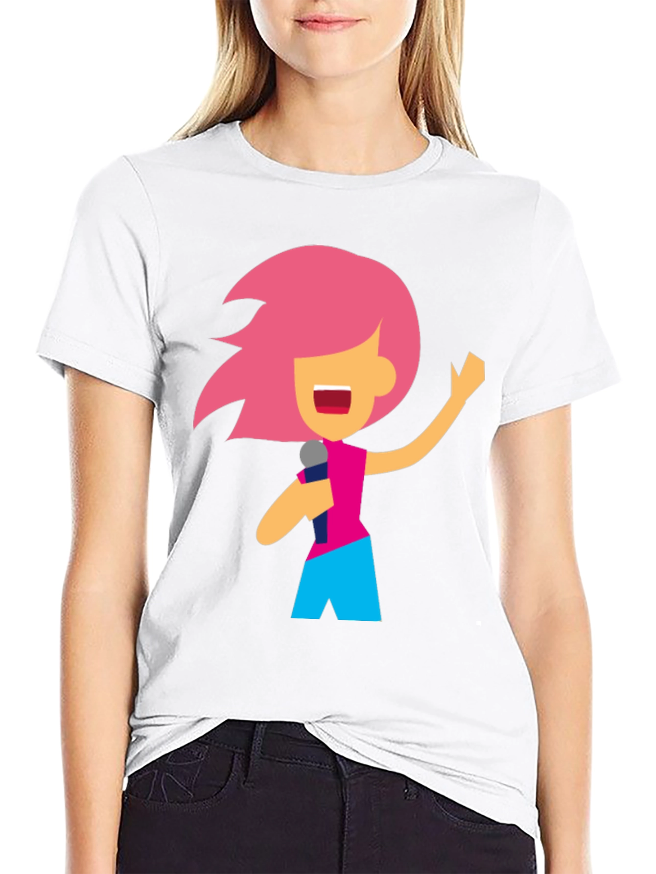 Karaoke Cartoon Graphic T-Shirt