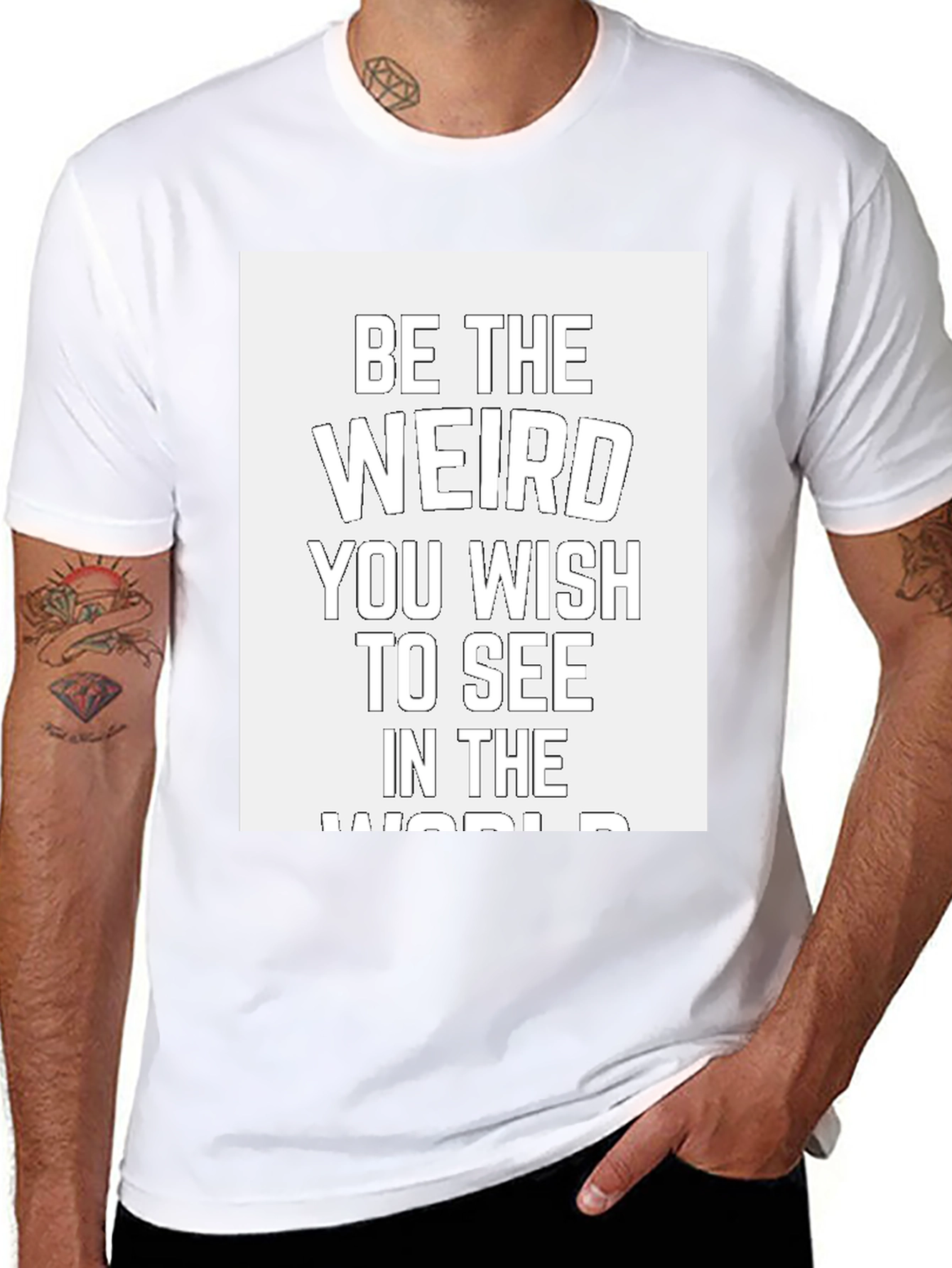 Be The Weird T-Shirt - Black Cotton Casual Tee