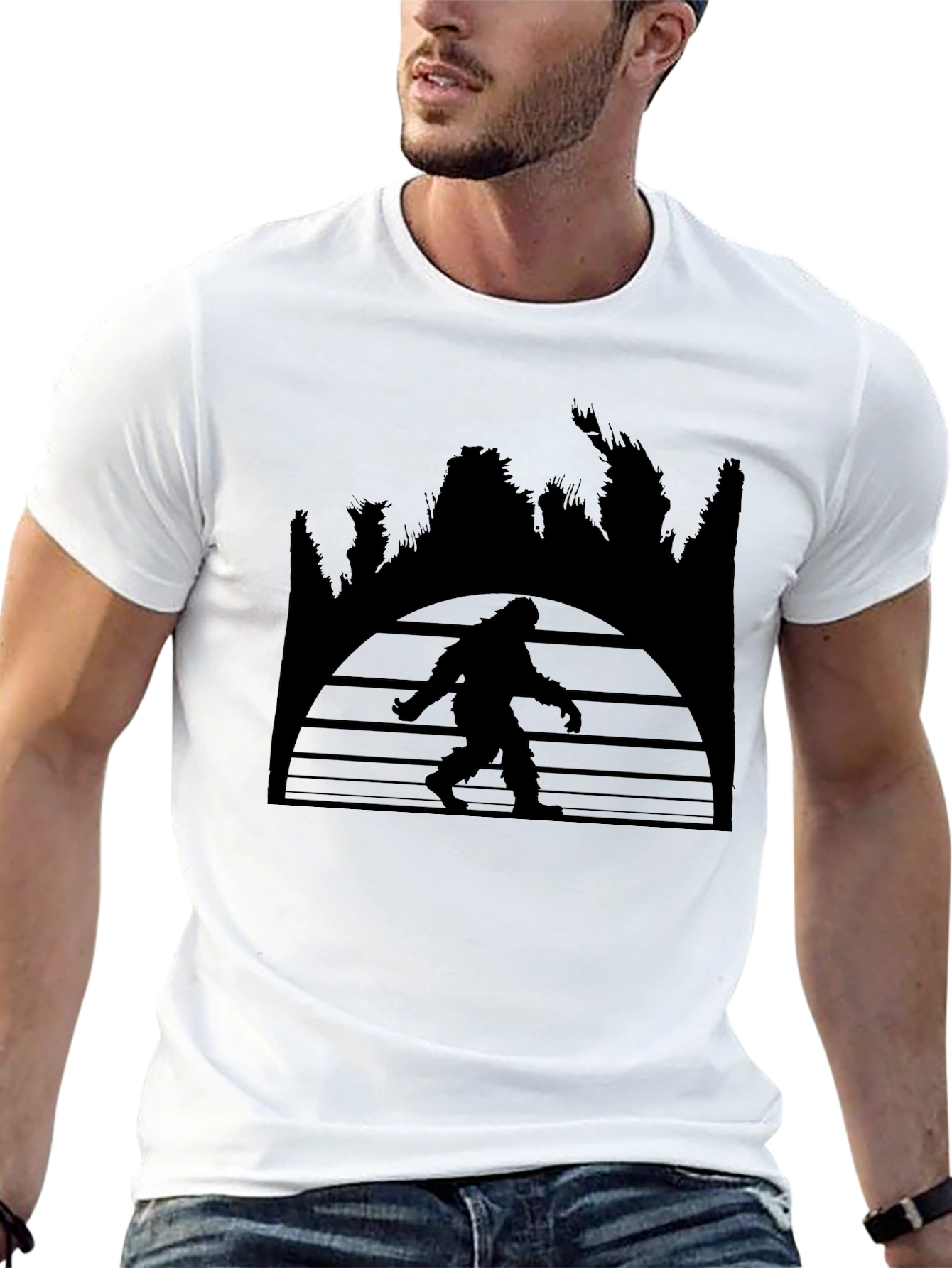 Bigfoot Sunset Graphic Tee - Black T-Shirt