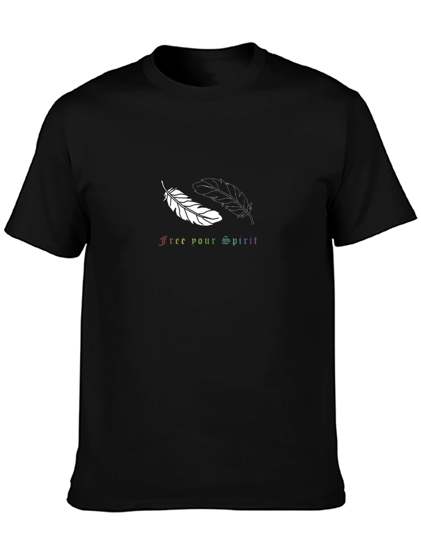 Free Your Spirit Feather Graphic Tee