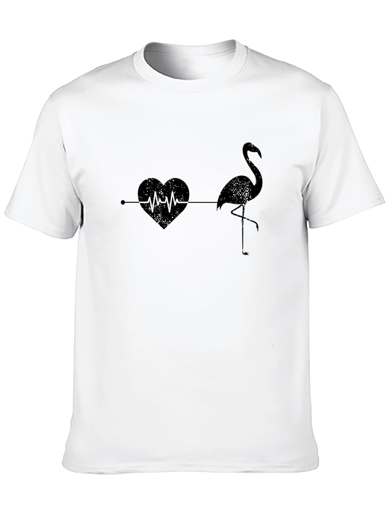 Flamingo Heartbeat T-Shirt - Stylish Graphic Tee