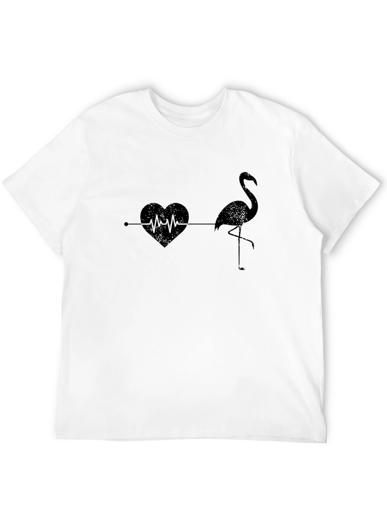 Flamingo Heartbeat T-Shirt - Stylish Graphic Tee