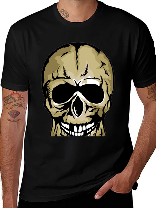 Skull Graphic Print Black T-Shirt