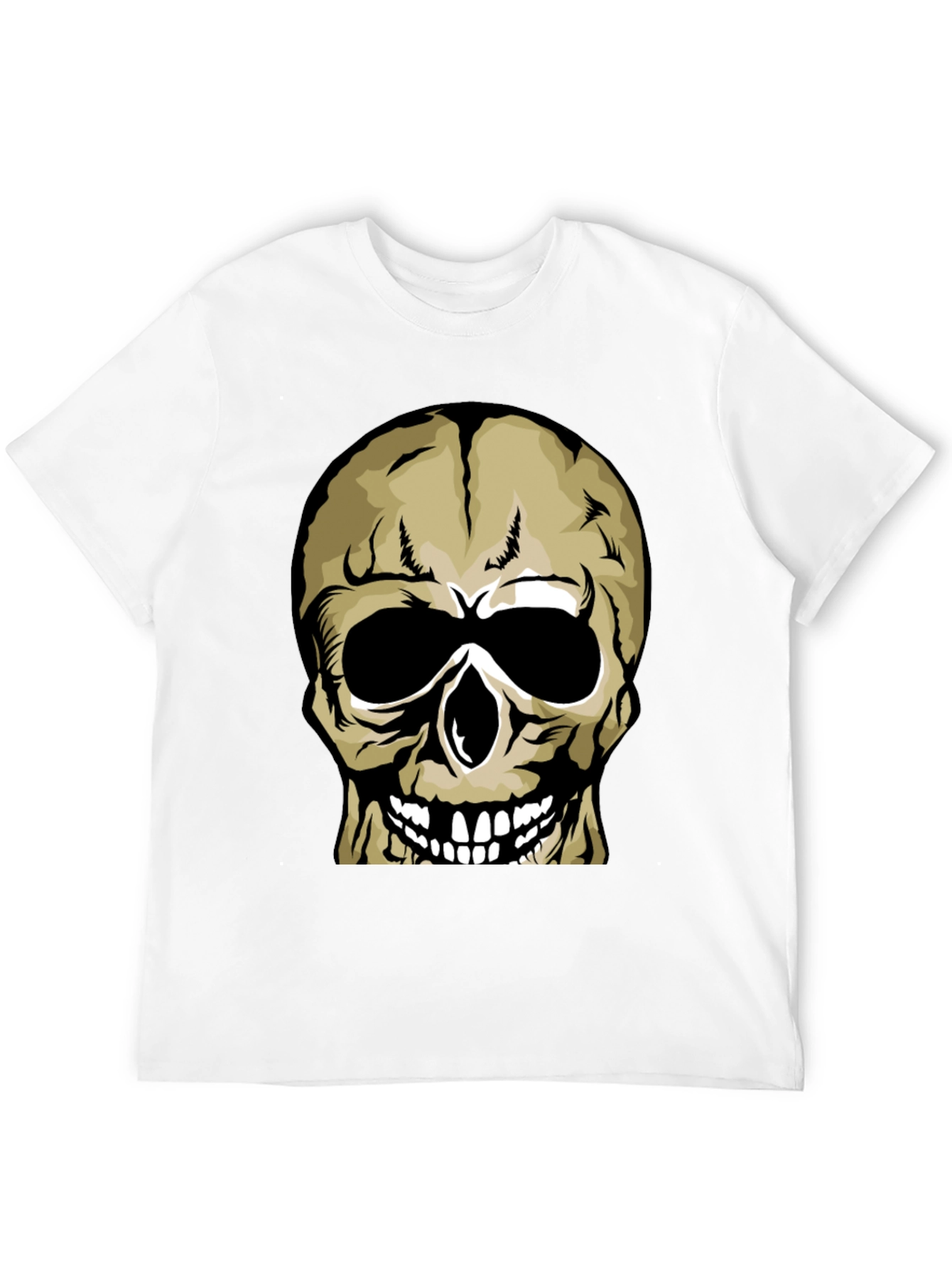 Skull Graphic Print Black T-Shirt