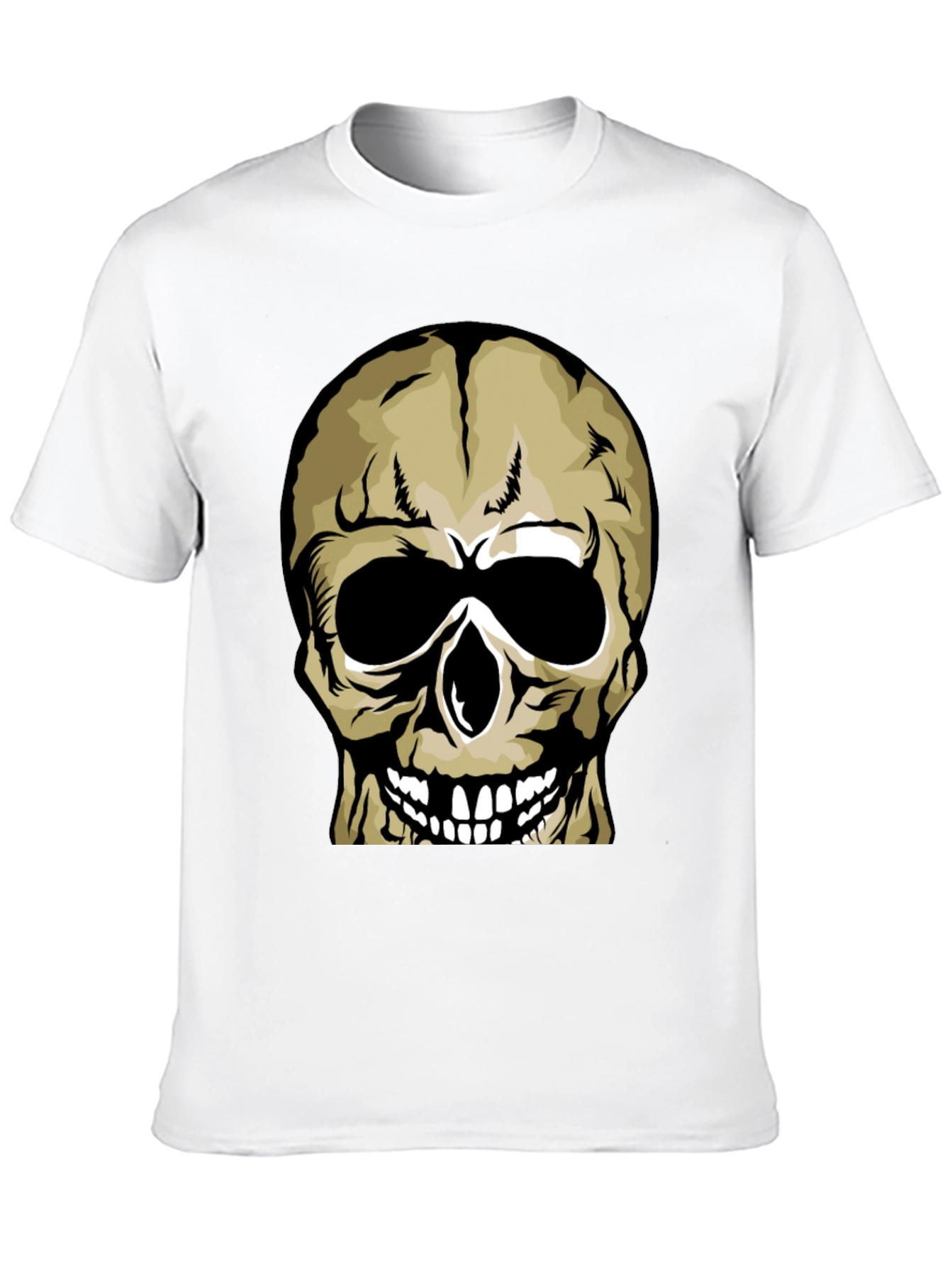 Skull Graphic Print Black T-Shirt