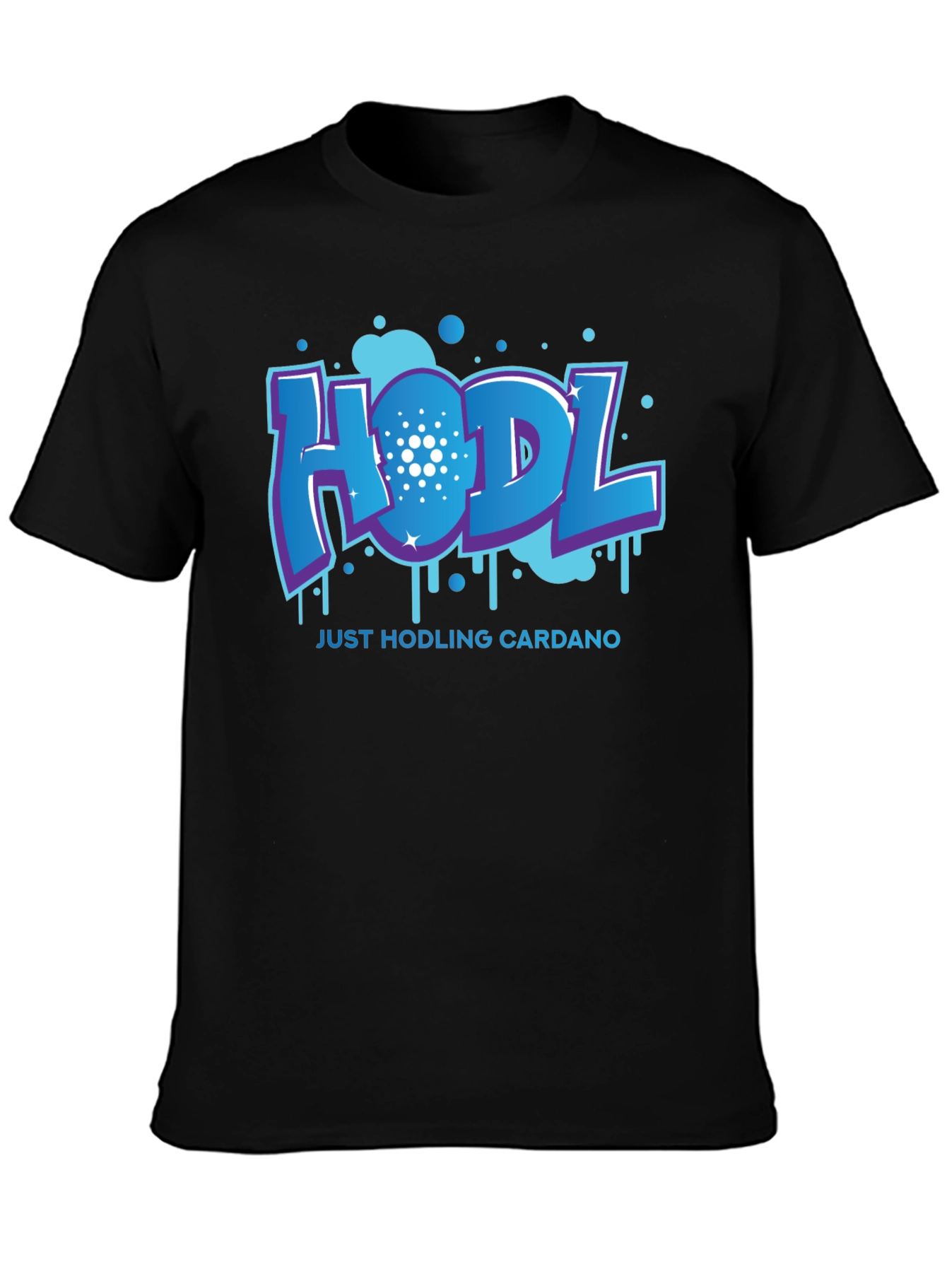 HODL Cardano Black T-Shirt - Crypto Investor Tee