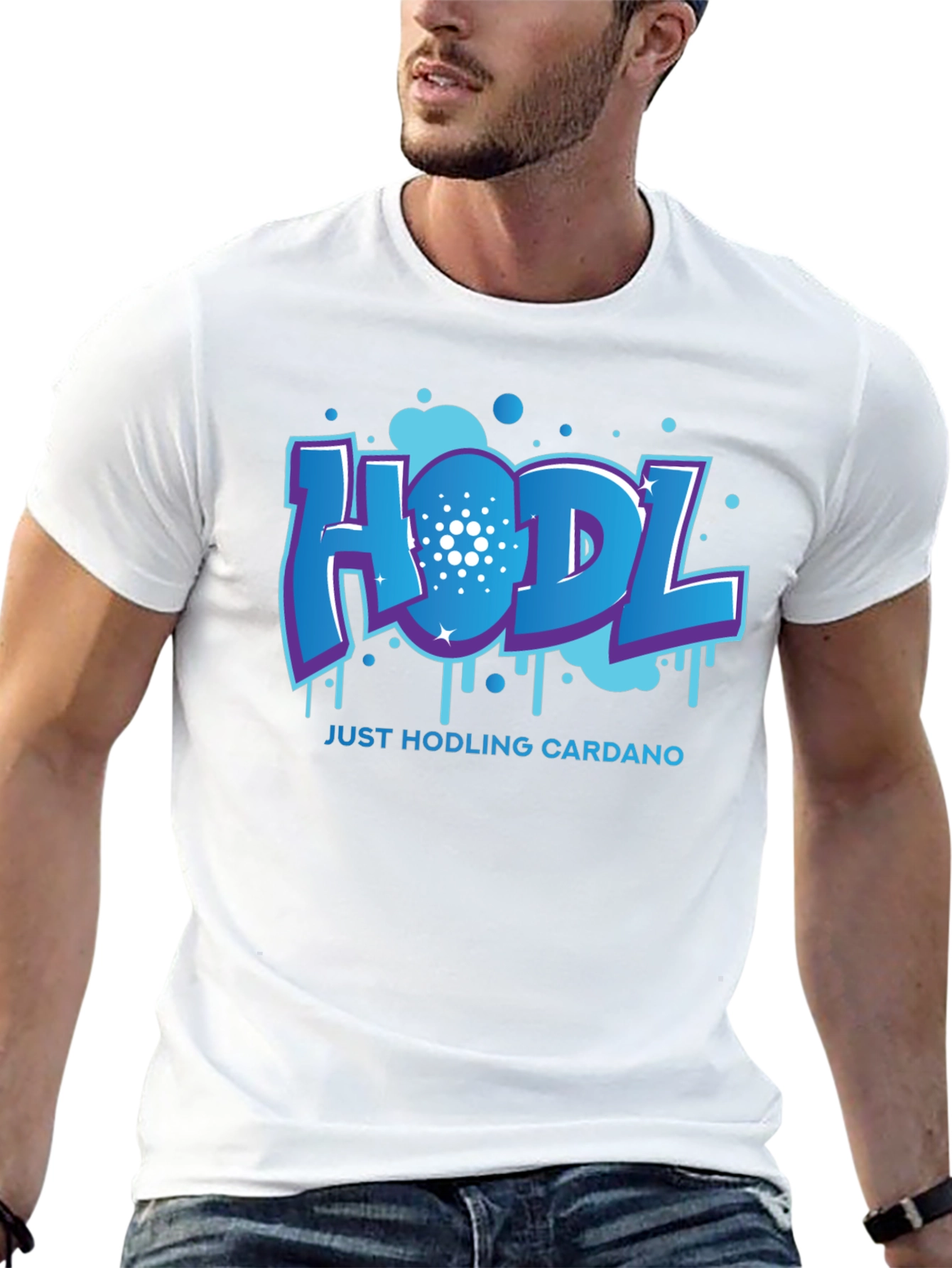 HODL Cardano Black T-Shirt - Crypto Investor Tee