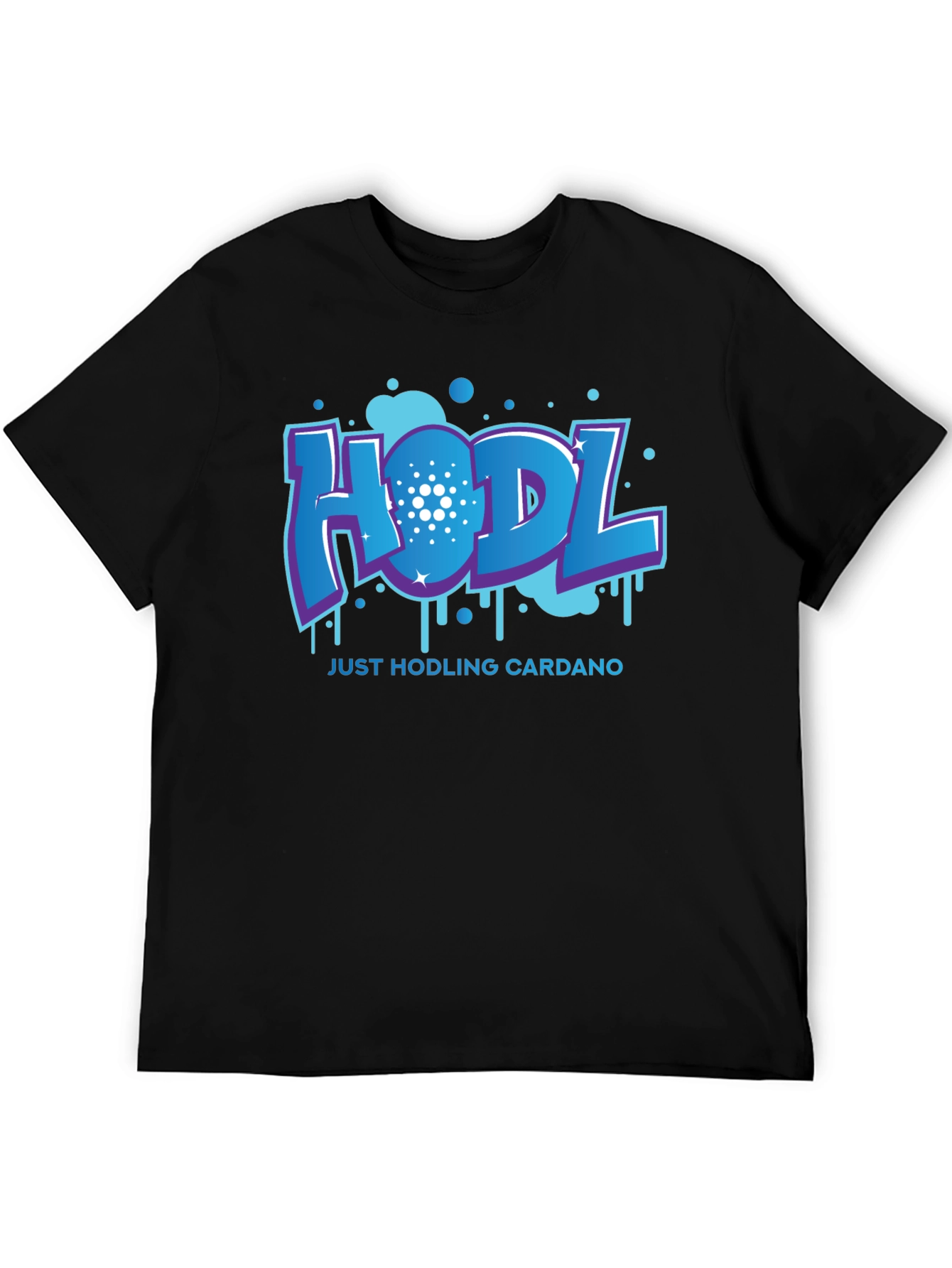 HODL Cardano Black T-Shirt - Crypto Investor Tee