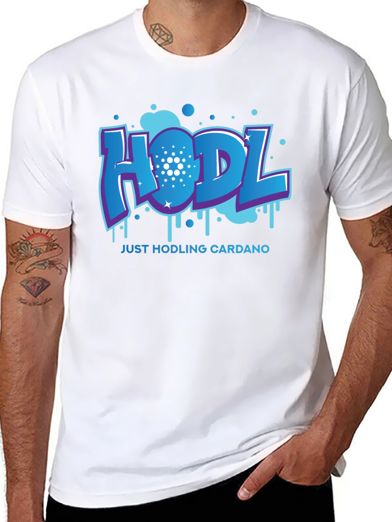 HODL Cardano Black T-Shirt - Crypto Investor Tee