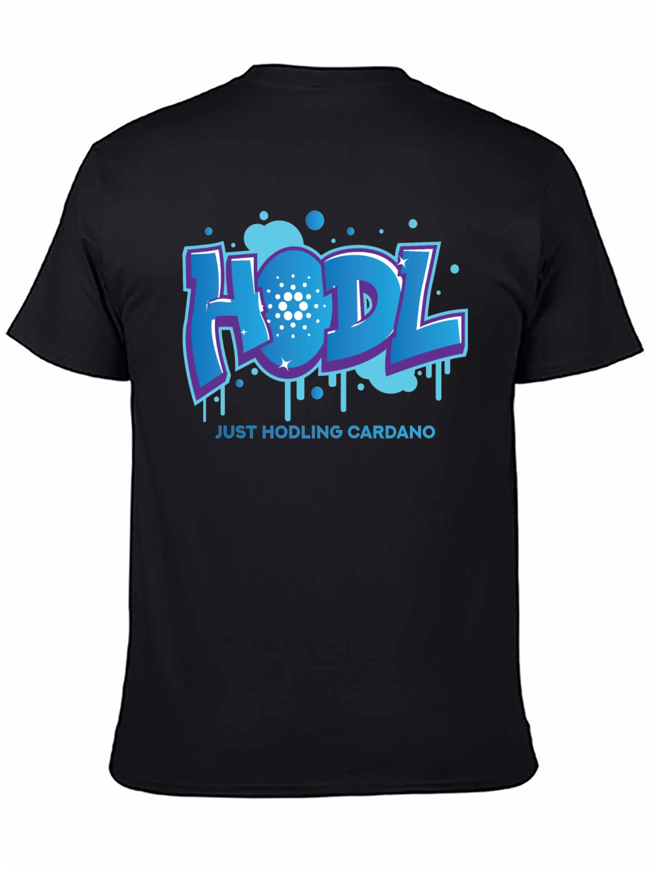 HODL Cardano Black T-Shirt - Crypto Investor Tee