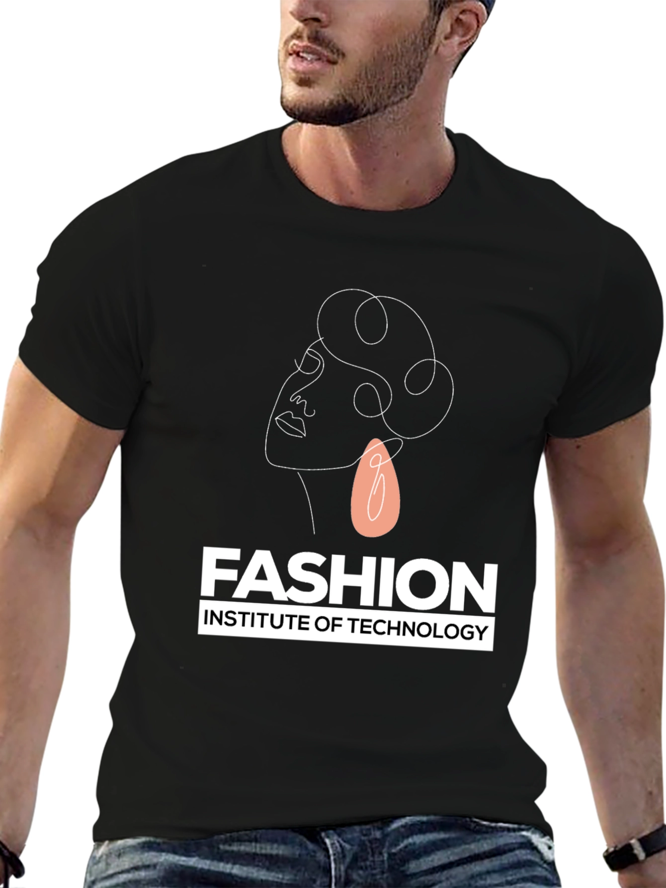 Fashion Institute of Technology Black Graphic T-Shirt