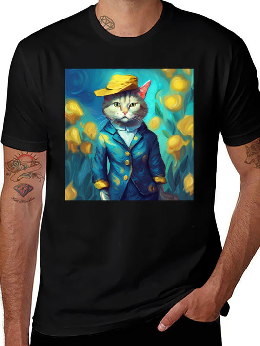 Cat Art T-Shirt - Whimsical Feline Fashion