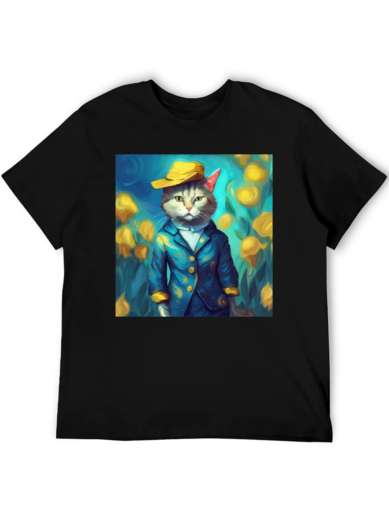 Cat Art T-Shirt - Whimsical Feline Fashion