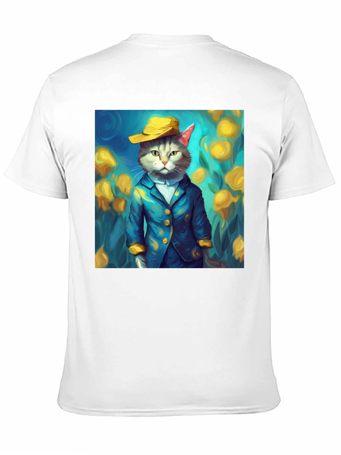 Cat Art T-Shirt - Whimsical Feline Fashion