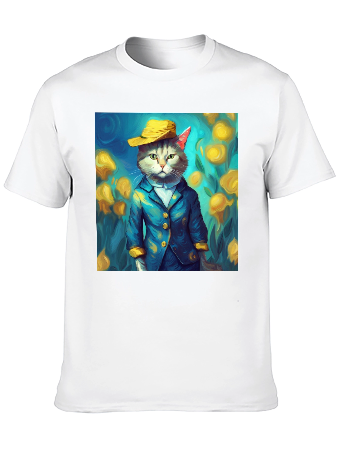 Cat Art T-Shirt - Whimsical Feline Fashion