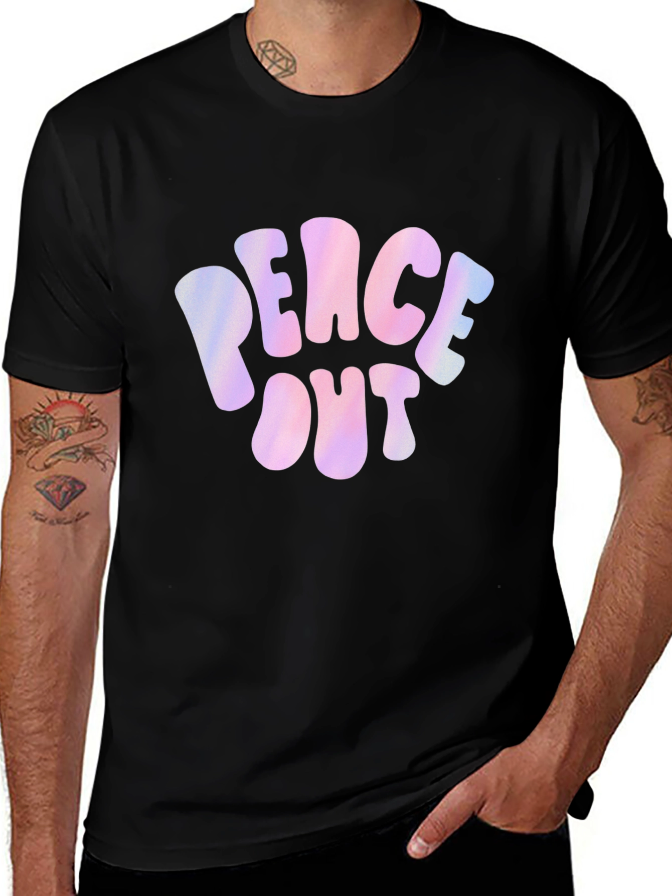 Peace Out Graphic T-Shirt - Retro Style