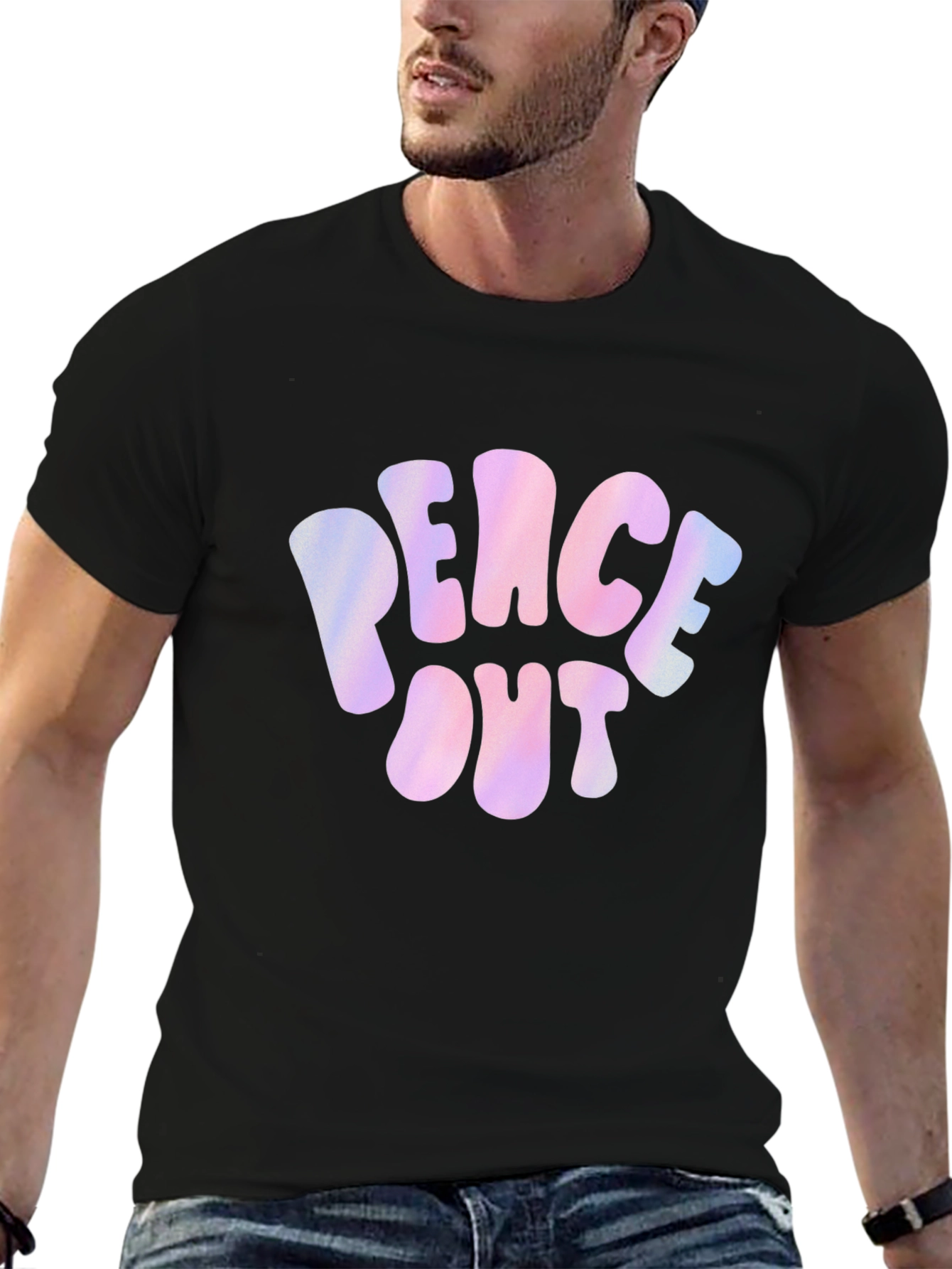 Peace Out Graphic T-Shirt - Retro Style
